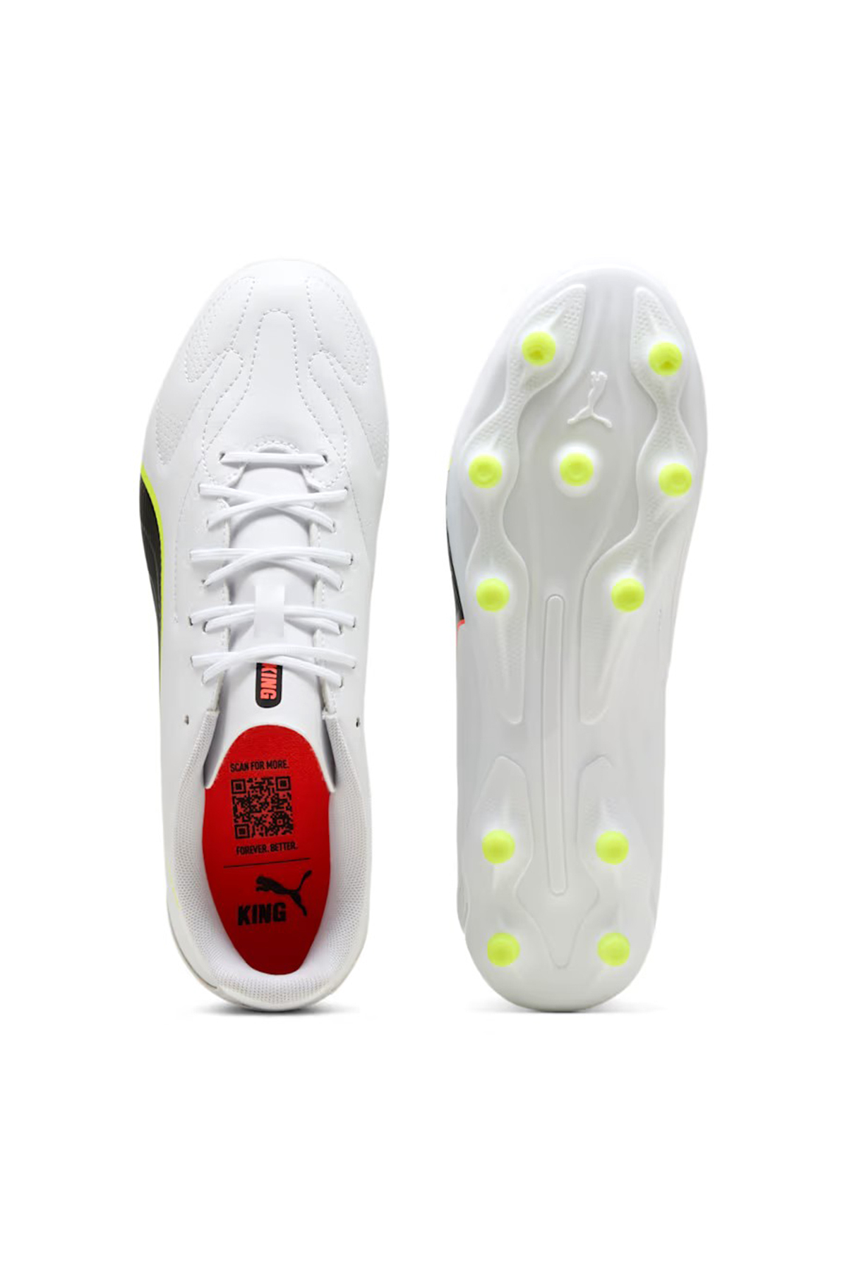 Puma King 20 Play Fg/Ag Erkek Beyaz Futbol Krampon 10873201 görsel 3