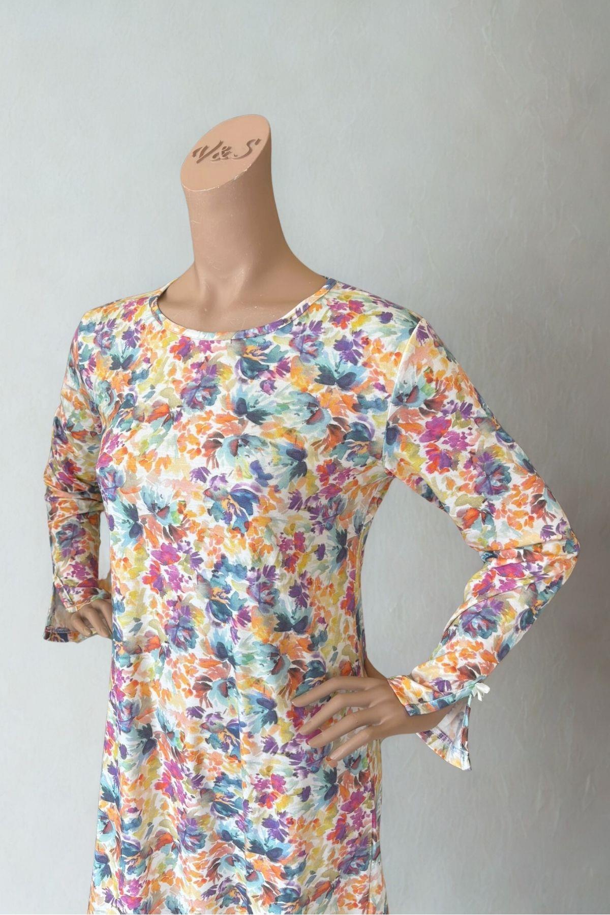 Villager&Son Vs Desenli O Yaka Penye U.kol Gecelik 26k Evm DESENLİ