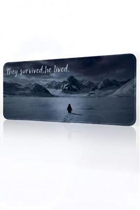 pierrebella Penguen Temalı 90x40 cm Mouse Pad, Dikişli Kenar, Kaymaz, Ultra G...