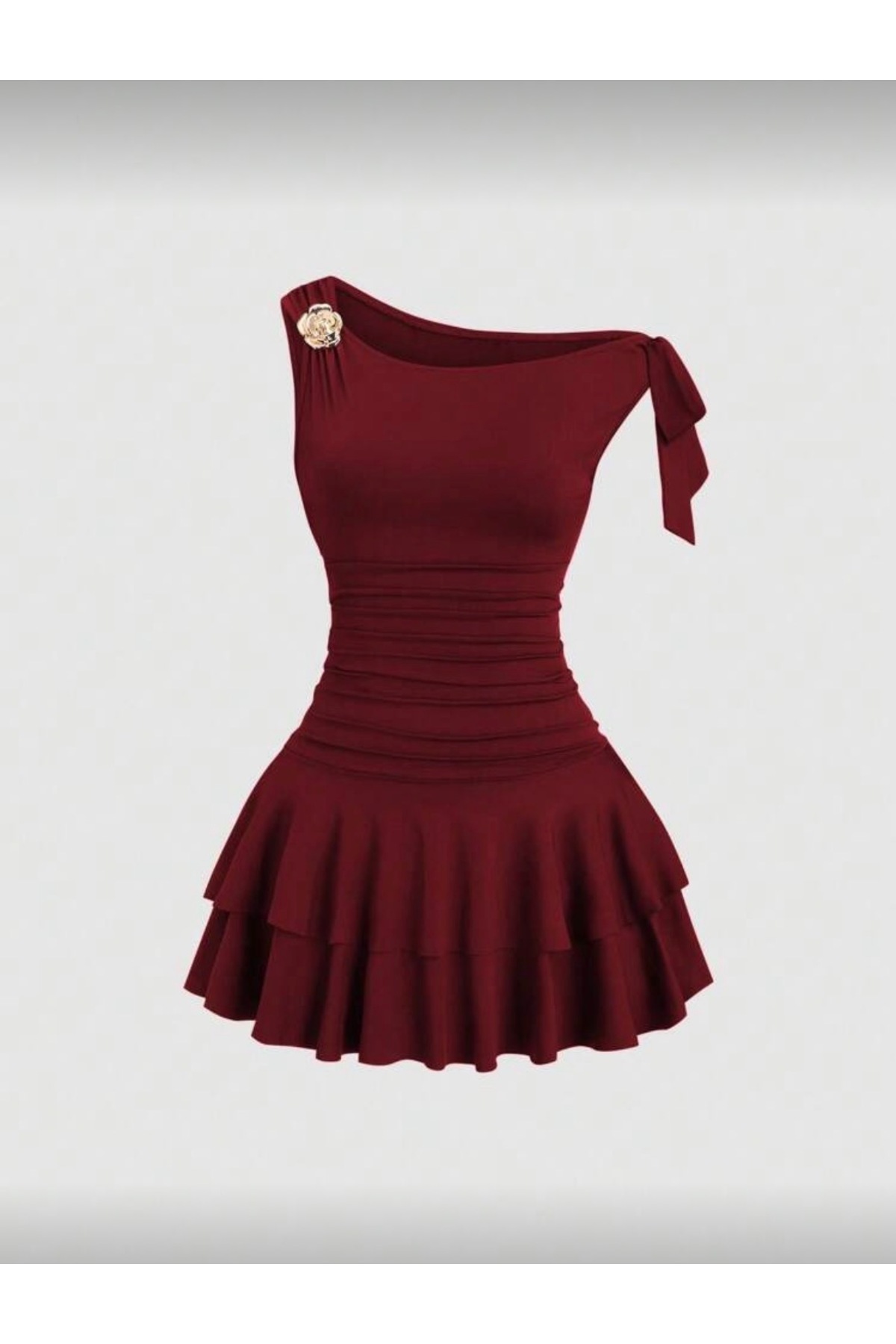 Jessica - Low Sleeve Flywheel Mini Dress
