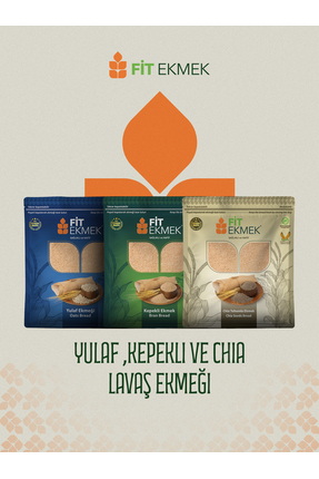 fit 3 lü paket Kepekli ,Yulafli ve Chia Lavaş Ekmeği