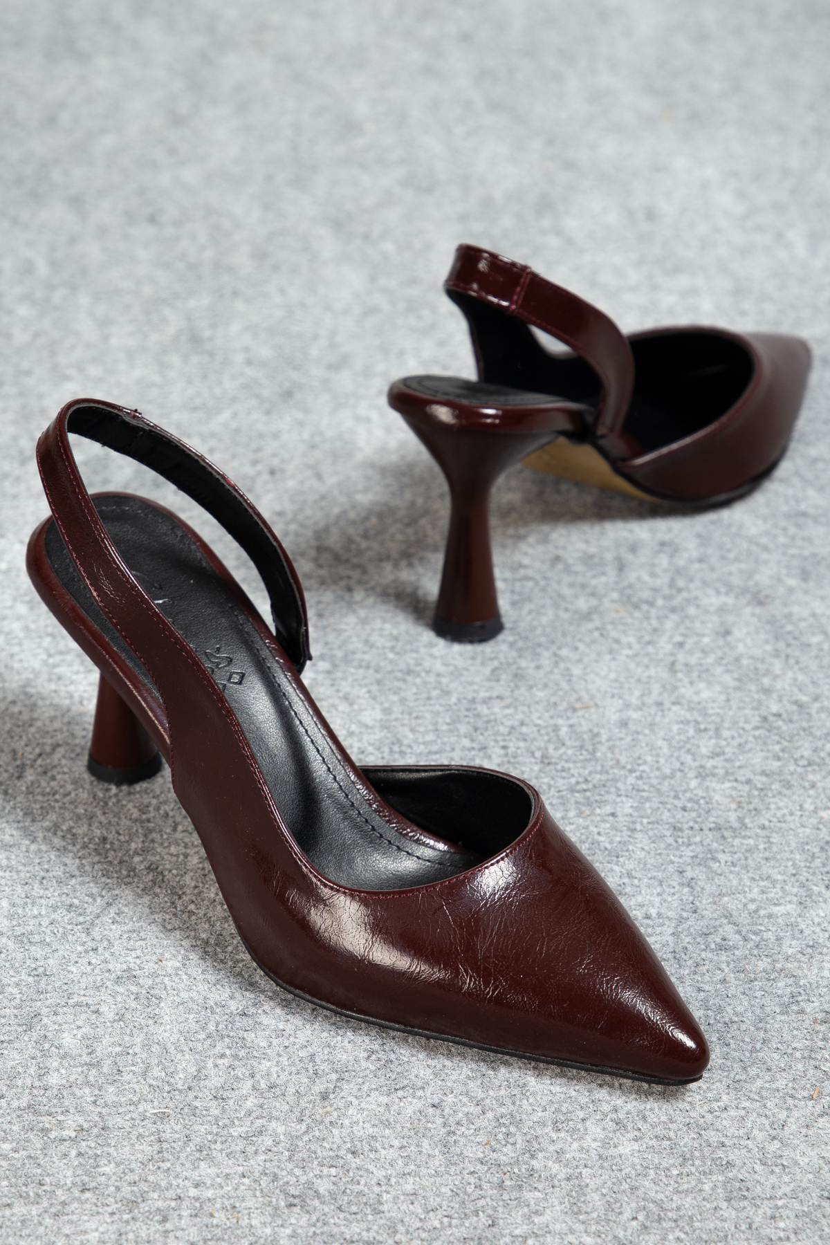 Camomile MD159 Wrinkle Spring Slim Toe Rubber Support Stylish Women's High Heels