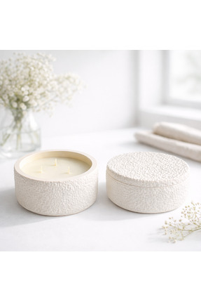 Mumperya Doğal Taş Görünümlü Seramik Mum