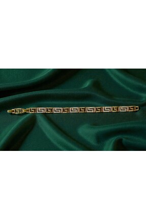 XUPİNGS JEWELRY Xuping Taşlı Grek Desen Altın Renk Şık Zincir Bileklik