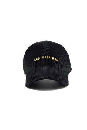 Bad Hair Day Siyah Kadife Sloganlı Şapka