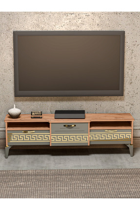 Sepetink Tv Sehpası Tv Ünitesi 160 Cm Atlantik Çam Gold Mistral 5070