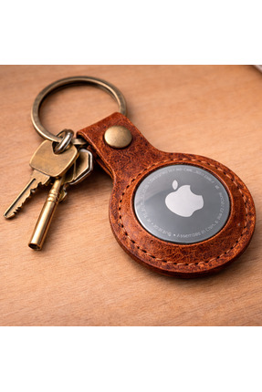Bakani Leather Hakiki Deri AirTag Anahtarlık, Dayanıklı, Şık ve El Yapımı