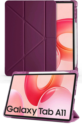 Nezih Case Samsung Galaxy A11 8.7 İnç X130 Uyumlu Kalem Bölmeli Uyku Modlu Ak...