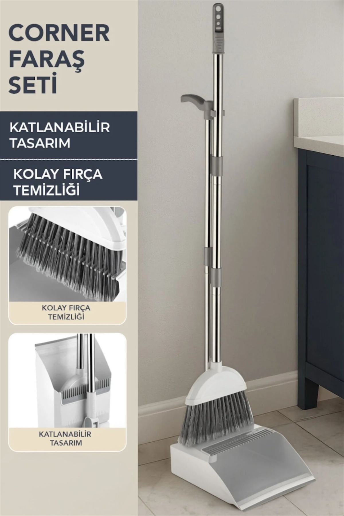Faraş Bayev Corner Fırçalı Faraş Seti 1010 - Paslanmaz Çelik Saplı ...