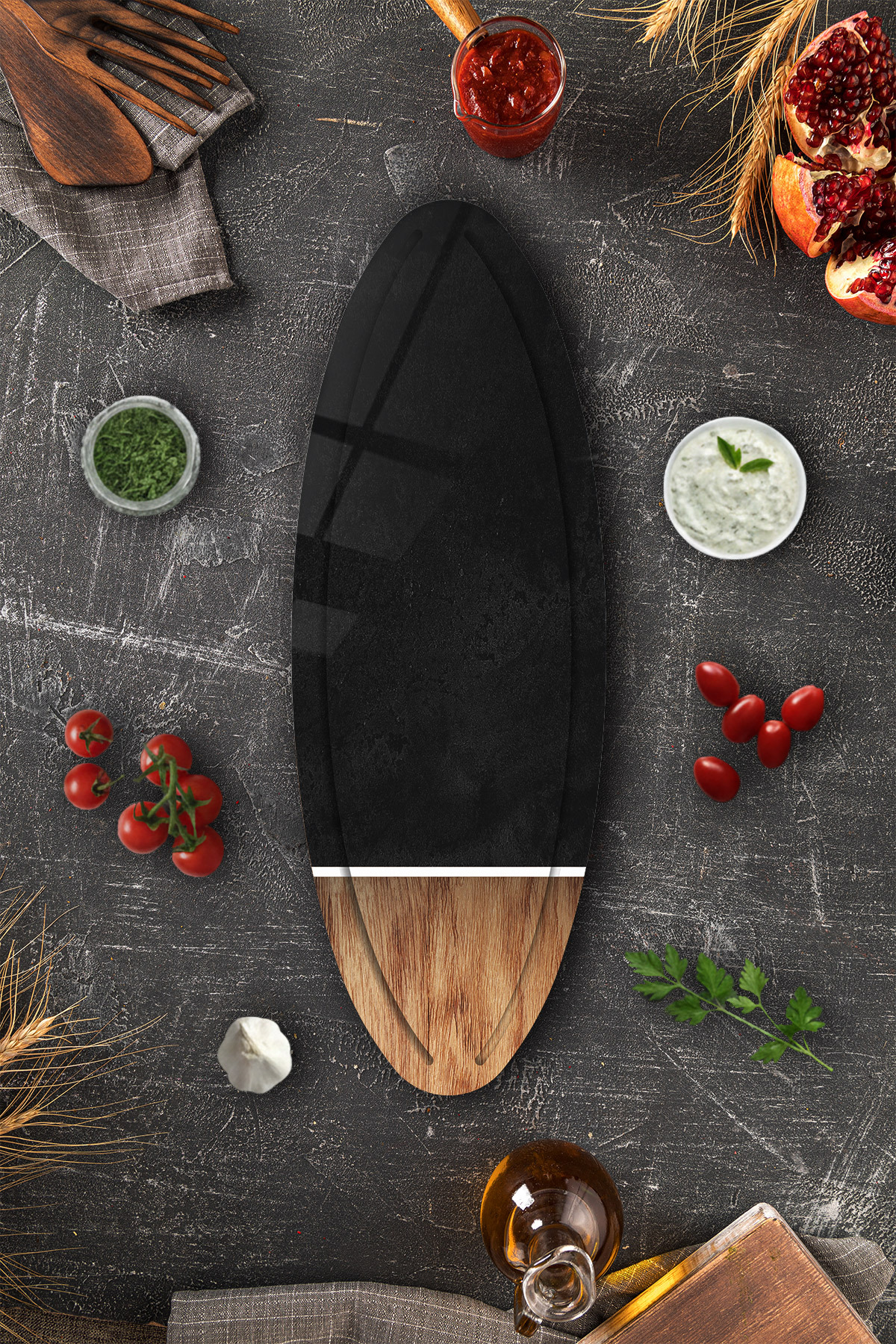 Glass Pita - Cheese - Serving Plate | Noxwood | 50cm x 17.5cm