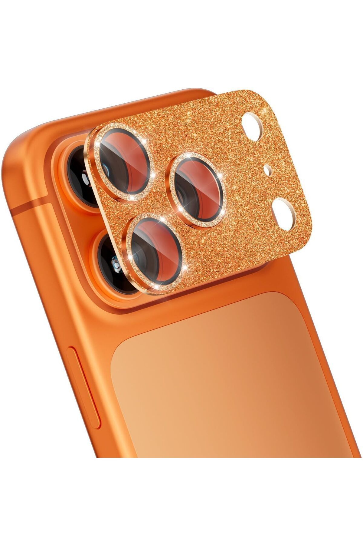 iPhone 17 Pro Max Compatible Glitter Camera Lens Protective Glass Frame Bling