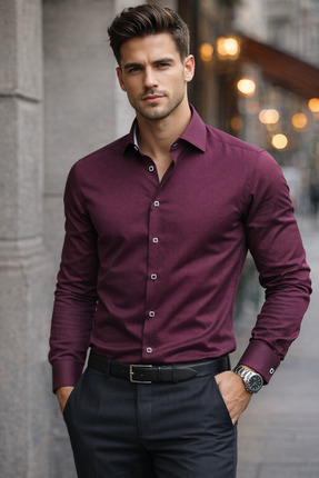 COLVIS MAN Klasik Uzunkol Takım Elbiselik Ofislik Oxford Hediye Kutulu Erkek ...