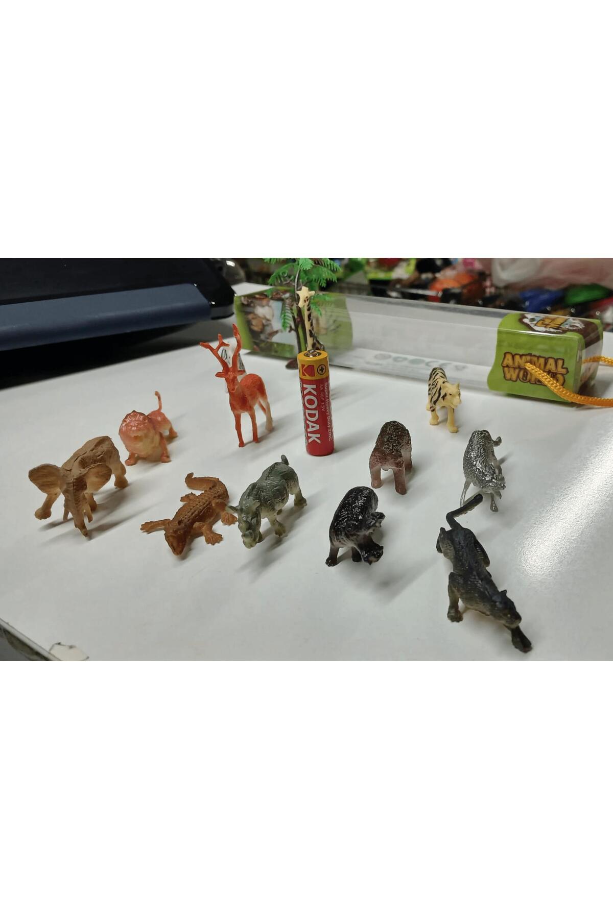 Kayra Plastik Mini Vahşi Hayvanlar Timsah Kurt Geyik Zürafa Kaplan