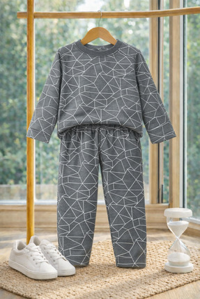 Yumozo 3–7 Yaş Unisex 2 ip Kumaş Çocuk Eşofman Takımı – Bisiklet Yaka, Rahat ...