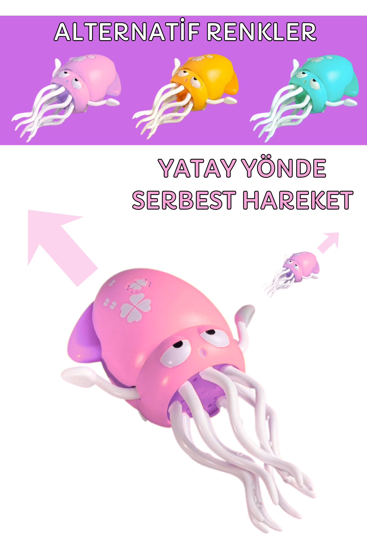 Boratila Toys Emeklemeye Yardımcı Dansçı Işıklı Müzikli Şarjlı Sevimli Ahtapot Oyuncak fotoğrafı 2 (önizleme)