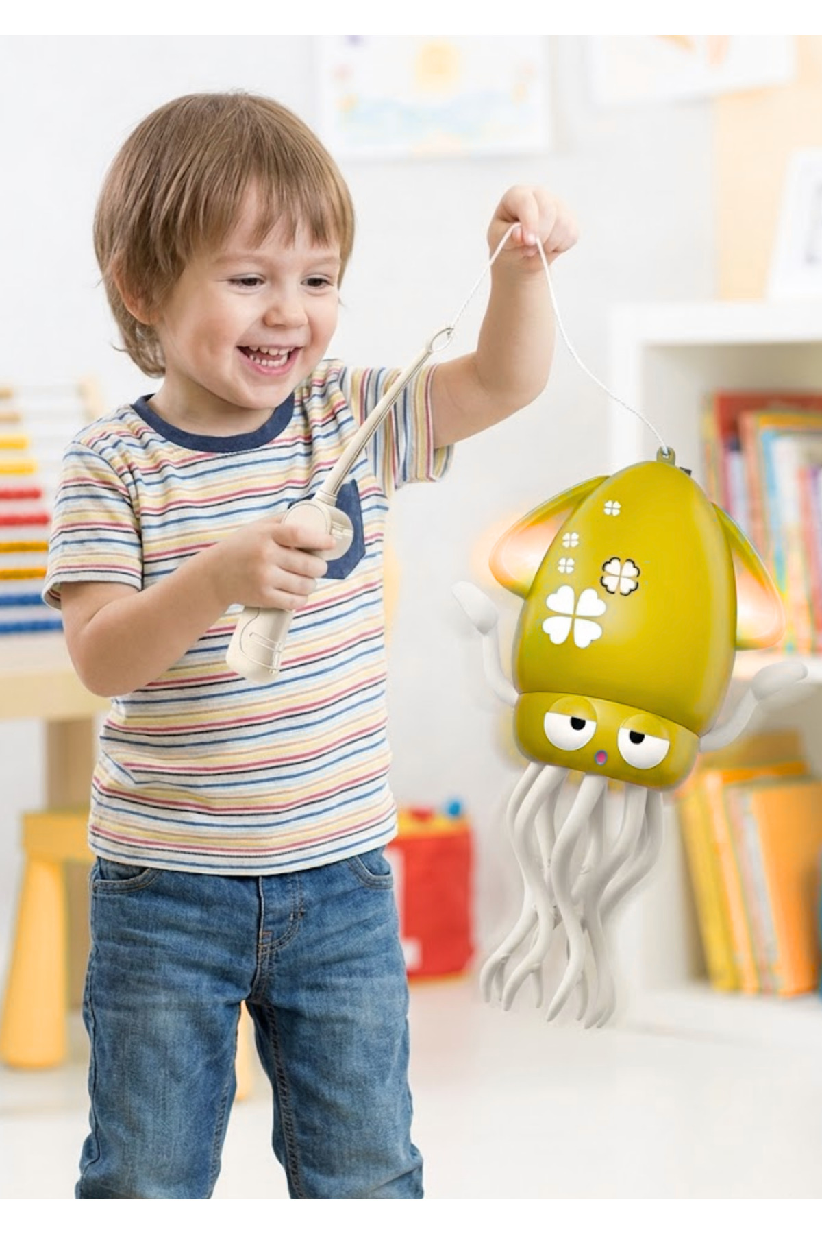 Boratila Toys Emeklemeye Yardımcı Dansçı Işıklı Müzikli Şarjlı Sevimli Ahtapot Oyuncak fotoğrafı 4 (önizleme)