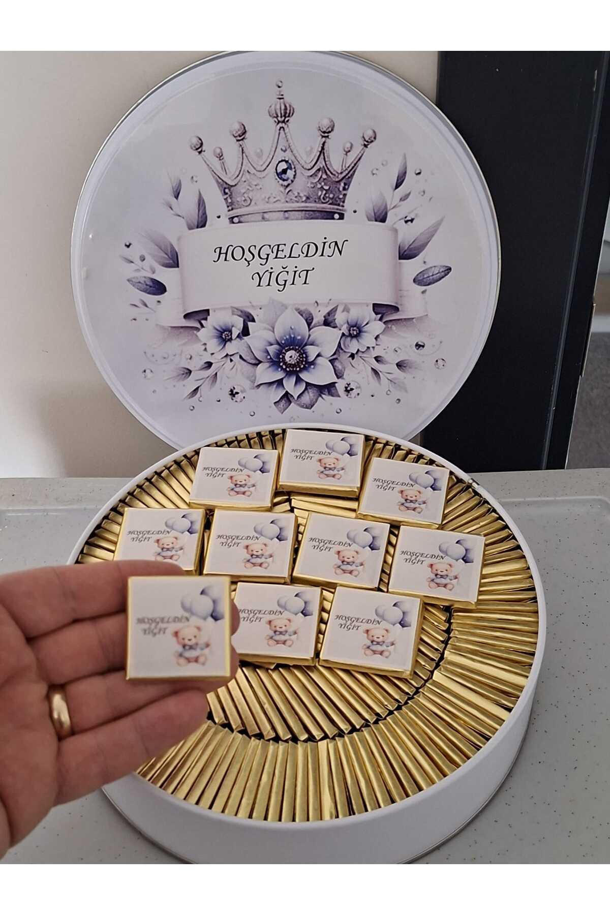 Özel Gün Doğum Günü Söz Nişan Kına Nikah Kişiye Özel Hediyelik Madlen Çikolata Set 100 Adet
