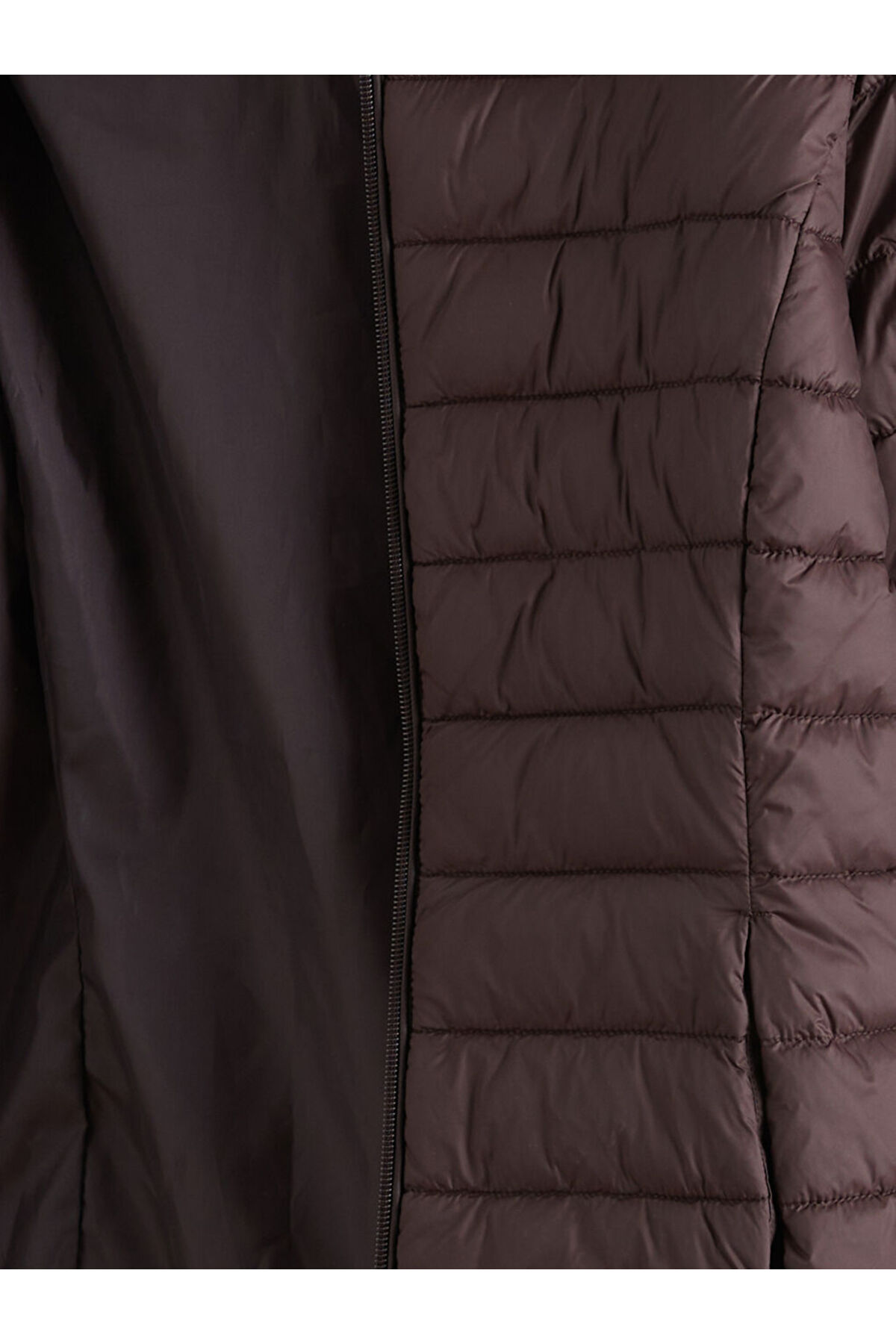 LC Waikiki  Antrasit Kapüşonlu Kadın Şişme Mont - Görsel 7