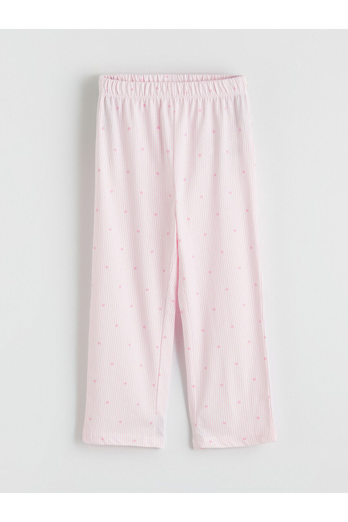 LC Waikiki Esse Collection Pembe Gömlek Yaka Desenli Kız Çocuk Pijama Takım fotoğrafı 5 (önizleme)