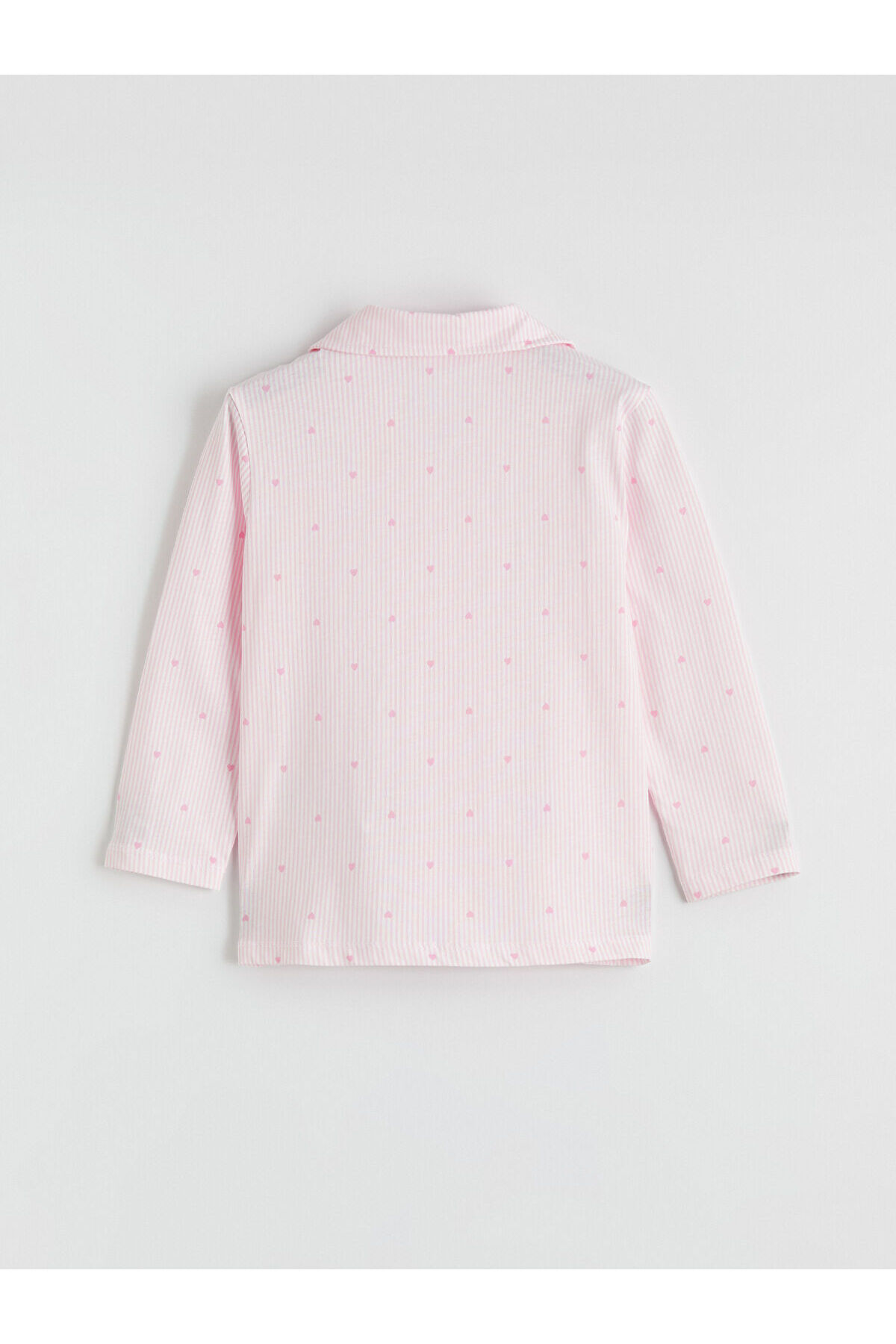 LC Waikiki Esse Collection Pembe Gömlek Yaka Desenli Kız Çocuk Pijama Takım fotoğrafı 4 (önizleme)