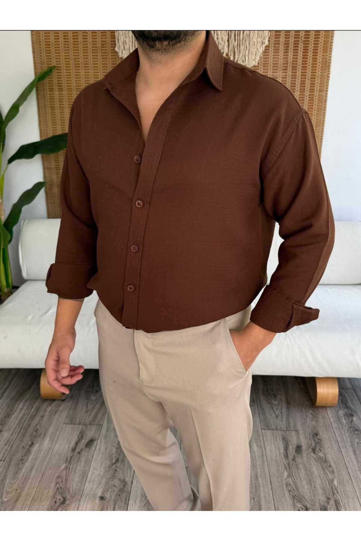 EAS GİYİM  Müslin Uzun Kolu Gömlek - Görsel 3