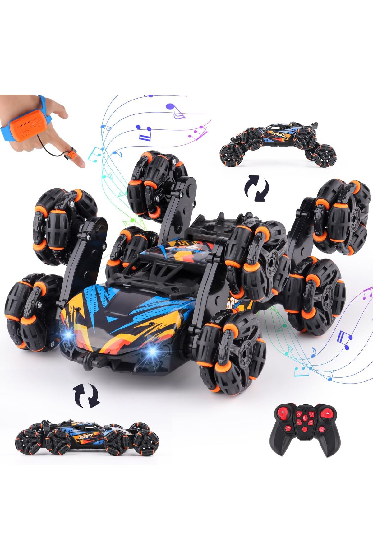 Hand Controlled Rc Sthxyfaith Cool 8 Wheels Hand Controlled rc Stunt Car Toys, Gesture ...