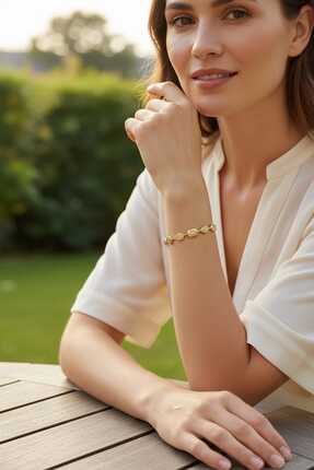 Aware Time Xupıng Kararmaz Çelik Zirkon Taşlı Bileklik