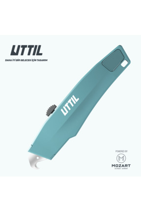 UTTIL PAUK06-H 3 kademeli Kanca Bıçaklı Maket Bıçağı Güçlü Vidasız Gövde