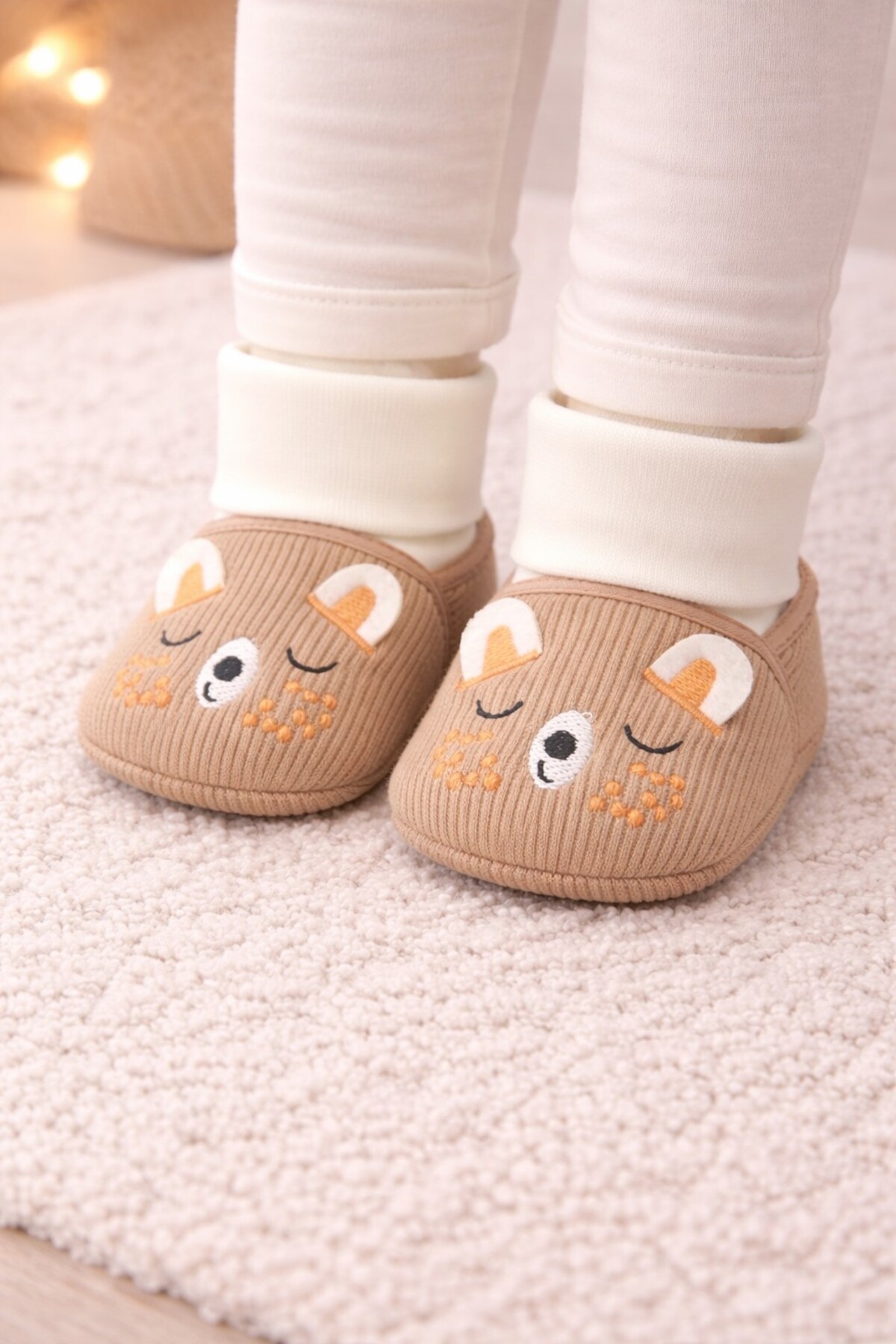 Kindo Baby İlk Adım Bebek Ayakkabısı Yumuşak Taban, Kaymaz Taban , Rahat , Çoraplı Patik fotoğrafı 5 (önizleme)