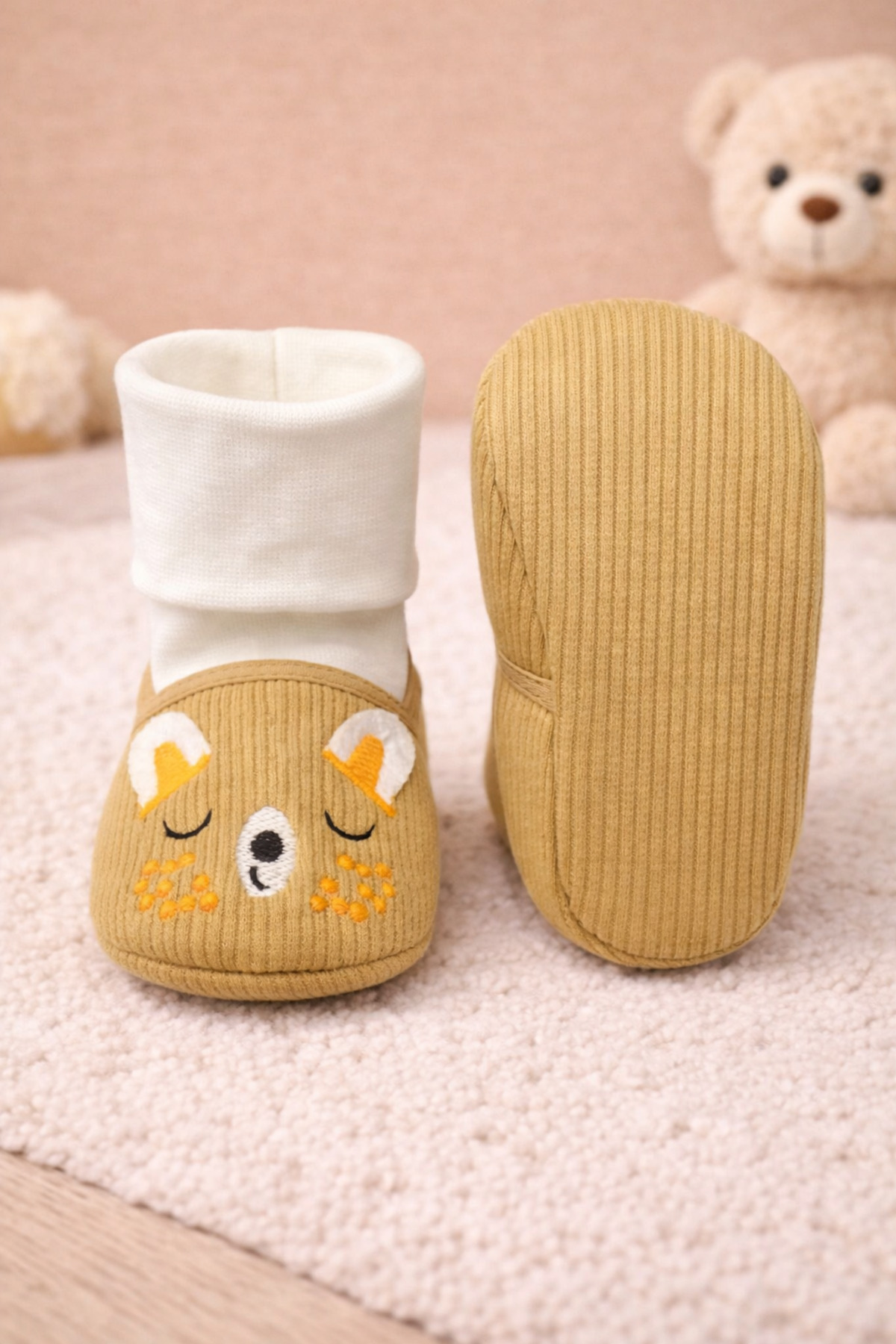 Kindo Baby İlk Adım Bebek Ayakkabısı Yumuşak Taban, Kaymaz Taban , Rahat , Çoraplı Patik fotoğrafı 3 (önizleme)