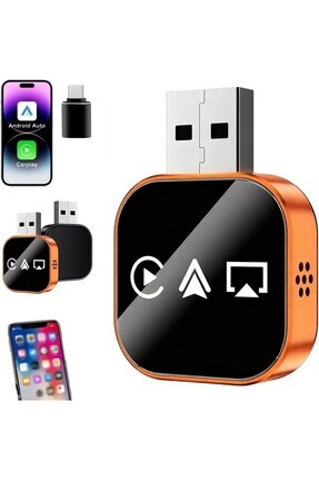 EverBox 4'ü 1 Arada Ekran Yansıtmalı Kablosuz CarPlay & Android Auto Dönüştür...