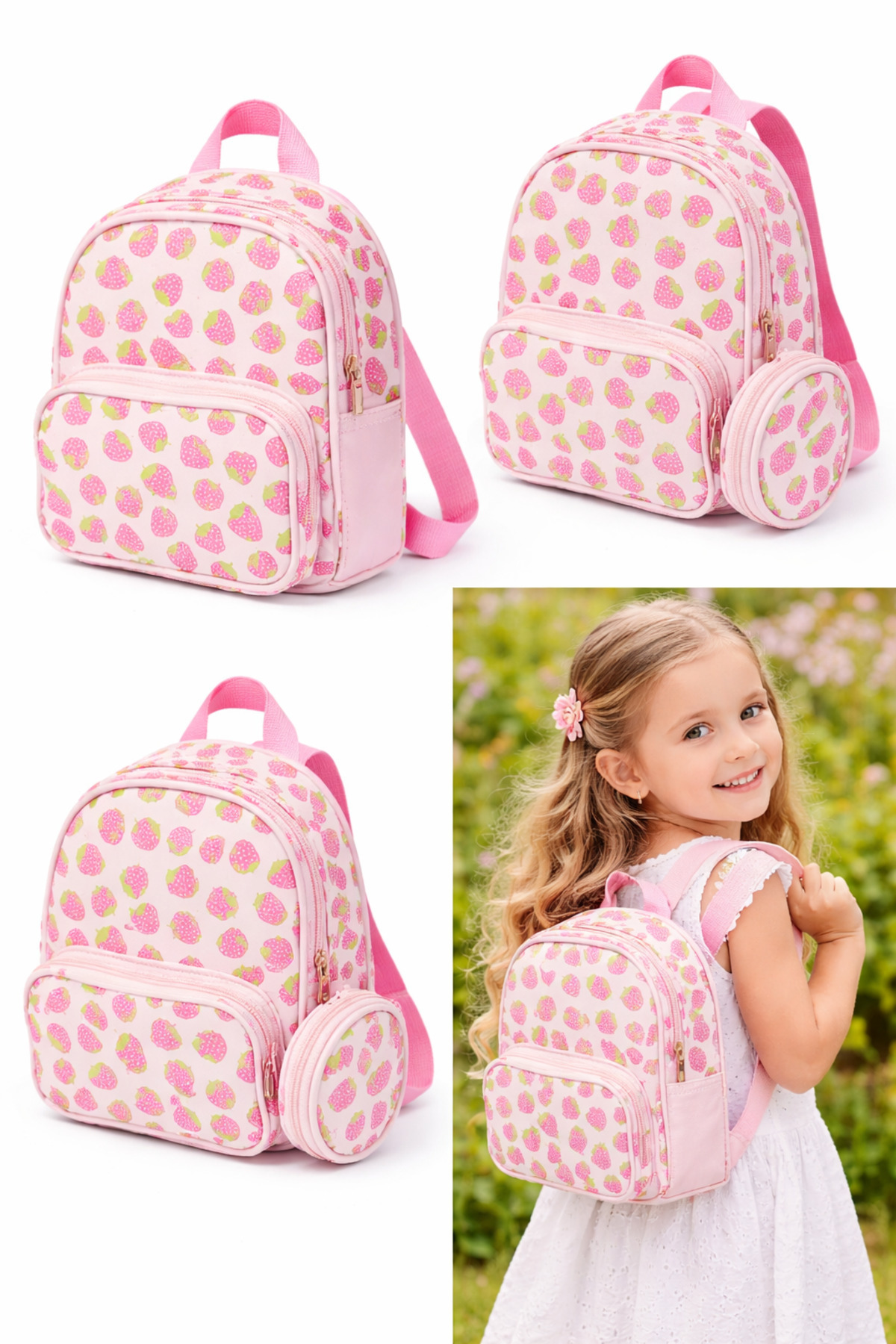Lyona Kids Bags  Lyona Bags Kids Çilek Sırt Çantası - Görsel 2