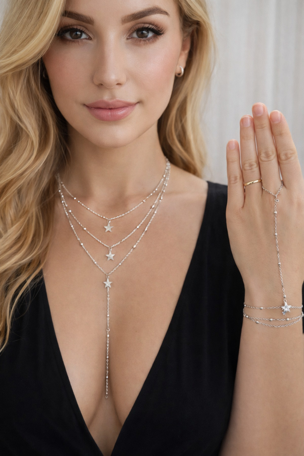 derokas  Seksi Şık, Sevimli 2 Li Set Şahmeran Ve Y Kolye Çelik Kararmaz