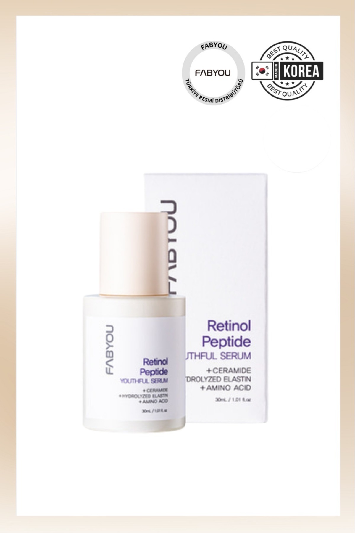 Kırışıklık Karşıtı& Bariyer Onarıcı Retinol Peptit Serum 30 ml — HK3 — تصویر 2 از 2