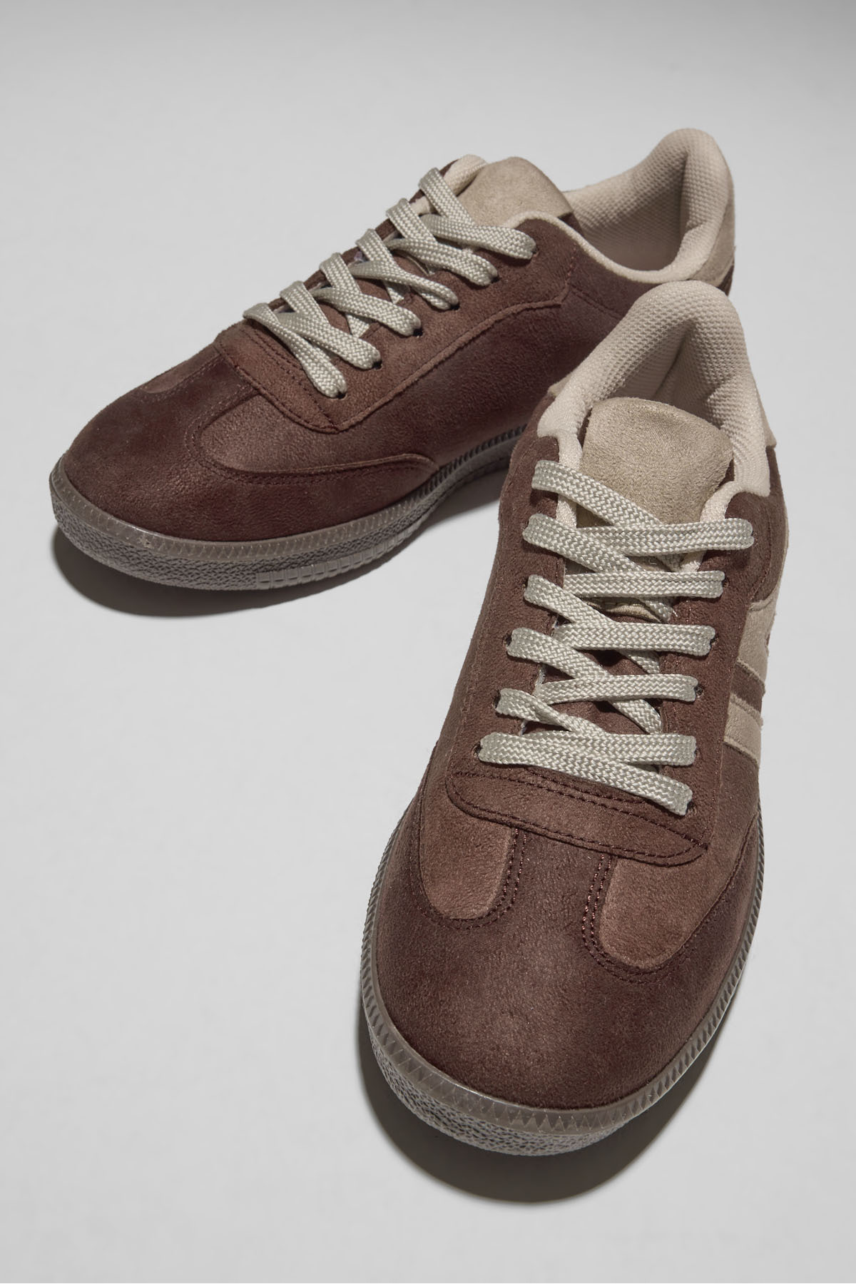 Tonny Black  Kadın Kahve Bej Termo Taban Yanı Şeritli Bağcıklı Günlük Rahat Spor Ayakkabı - Görsel 3