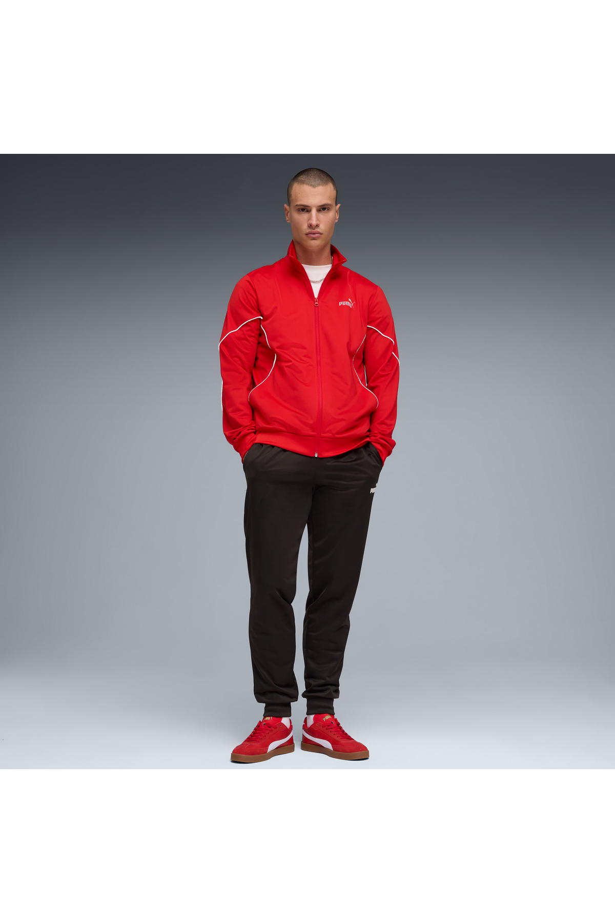 Puma Poly Piping Erkek Eşofman Takımı (691765-11) — قرمز