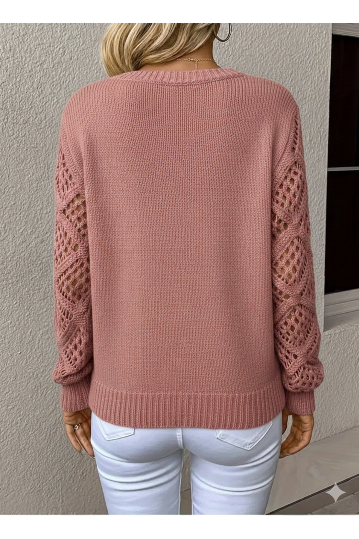 Dier Moda  Kadın Kol desenli Triko Kazak - Görsel 5