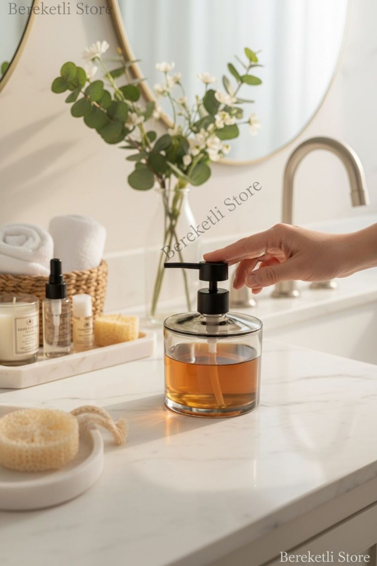 Premium Sıvı Sabunluk | Modern Tasarım | Dayanıklı Beyaz