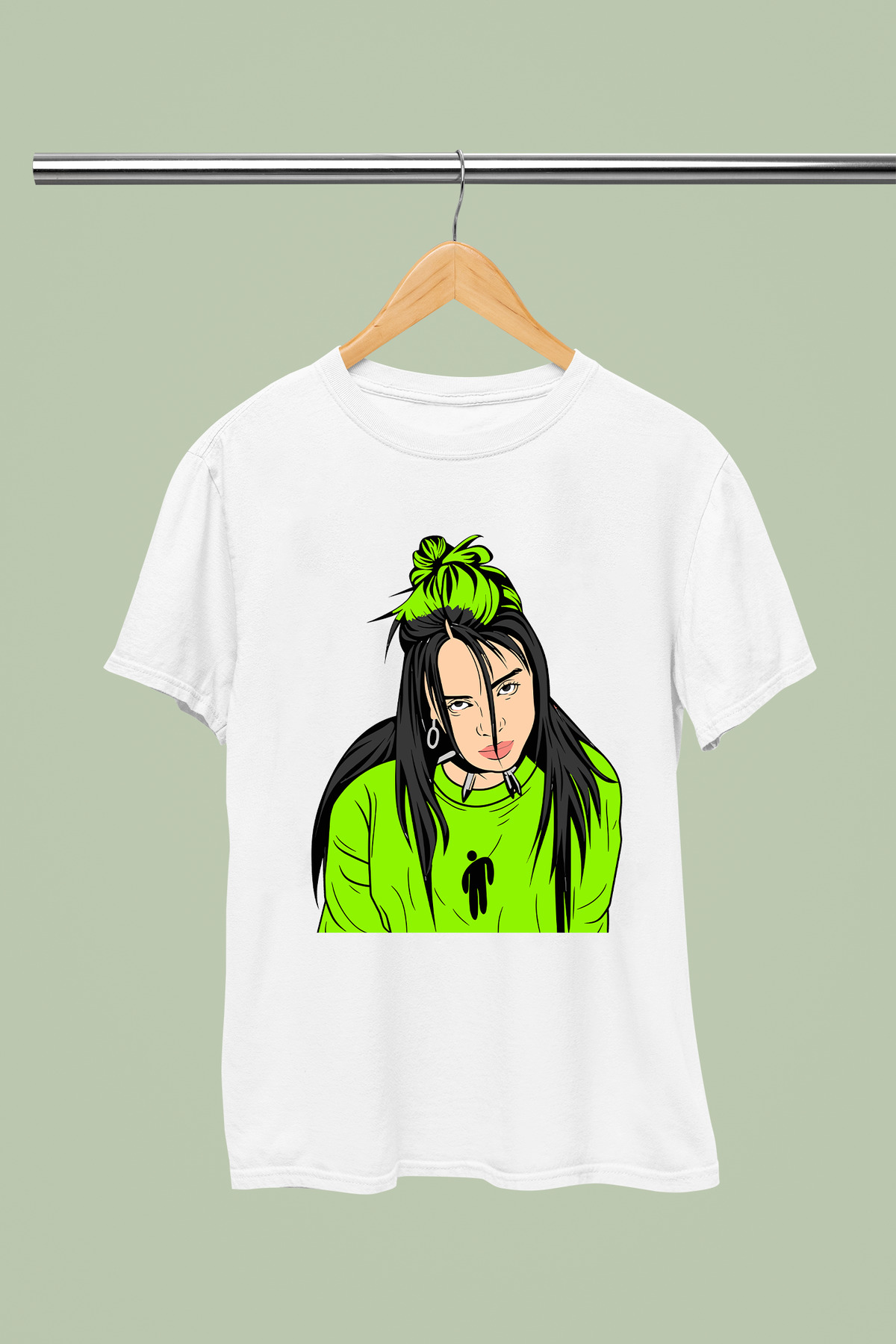 BILLIE EILISH PRINTED COTTON SHORT SLEEVE REGULAR FIT YOUNG AND CHILD TSHIRT