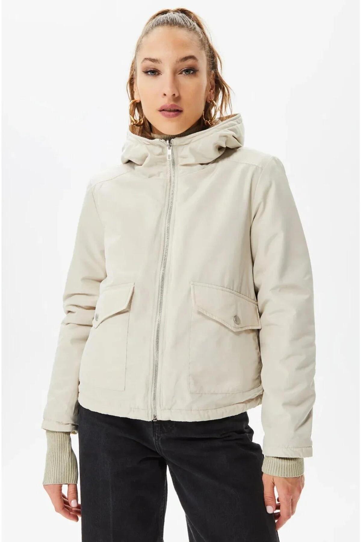 ONLY  Onlydahlıa Rev. Fur Kadın Mont 15208777 - Görsel 4