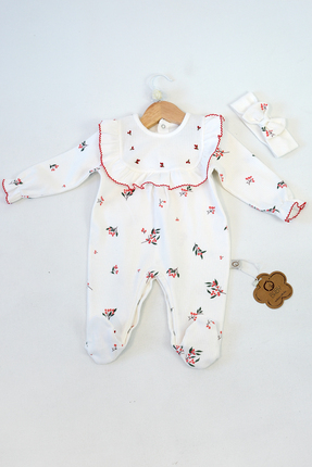 O Baby OBABY KUKİNA DESENLİ KIZ BEBEK TULUM