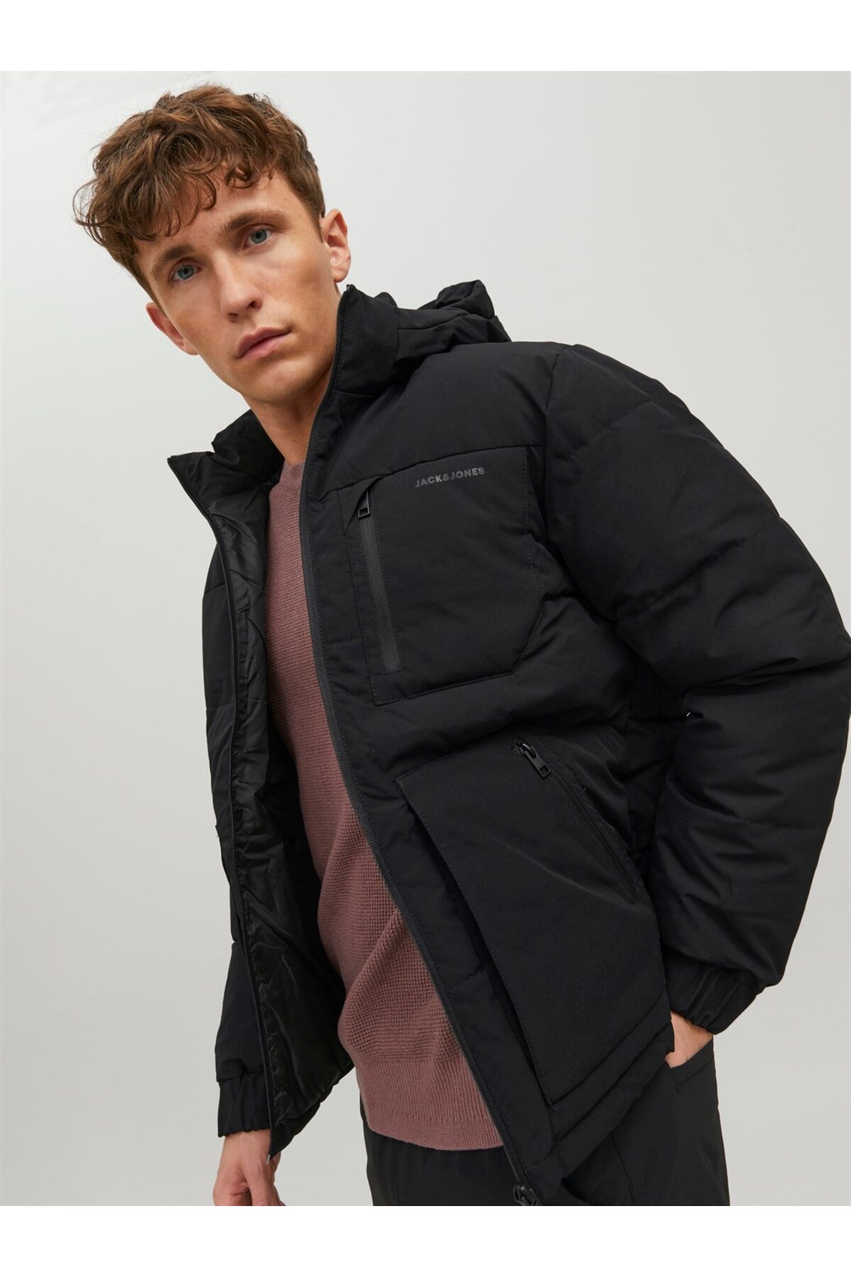 کاپشن مردانه راسته آستین بلند | جک اند جونز Jack & Jones 12214648 - تصویر 2