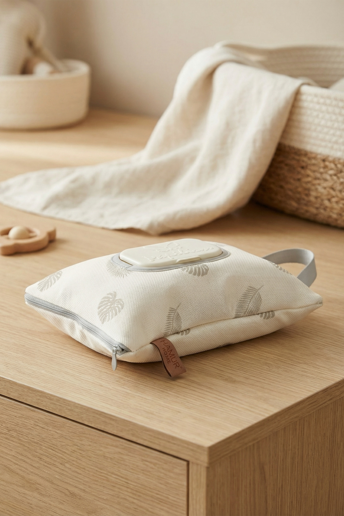 HAMUR Askılı Taşınabilir Anne Bebek Fermuarlı Islak Mendil Kılıfı Bebek Arabası Beşik Kenarı Çanta Melis fotoğrafı 4 (önizleme)