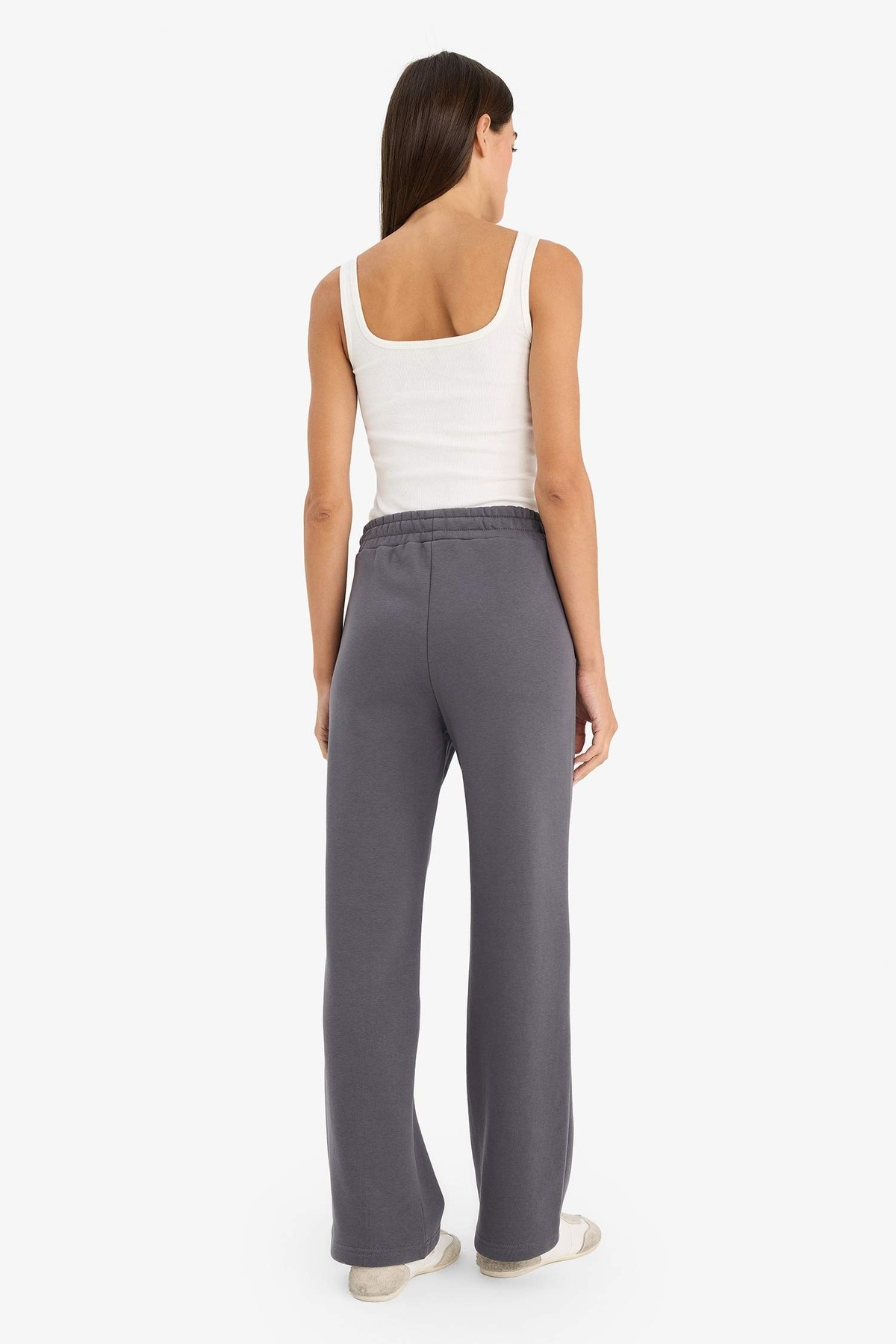 DeFacto Straight Fit Basıc Yüksek Bel Kalın Eşofman Altı B8571AX26SP görsel 2