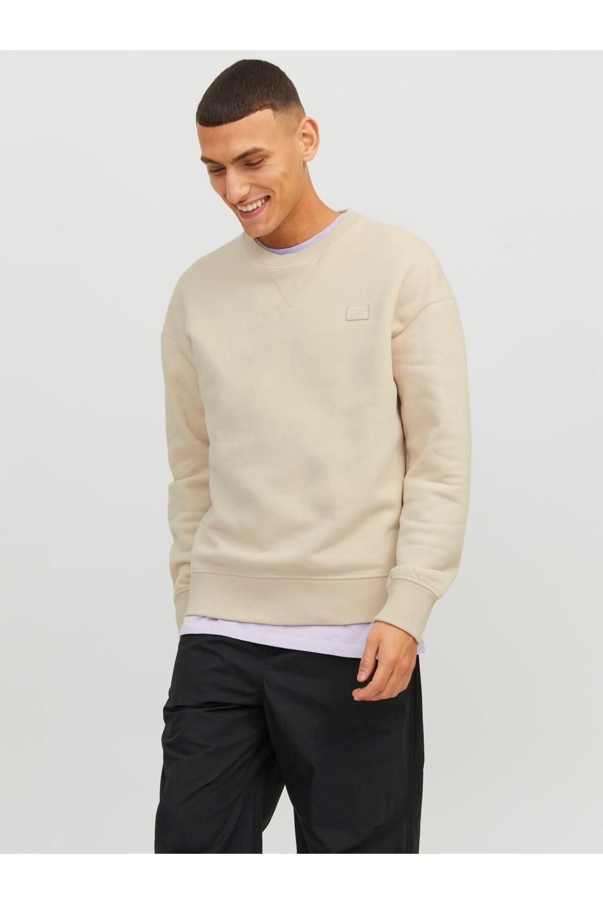 جک اند جونز سویشرت مردانه جک اند جونز مدل Jcoclassıc Twill Sweat Crew Neck کد 12240188