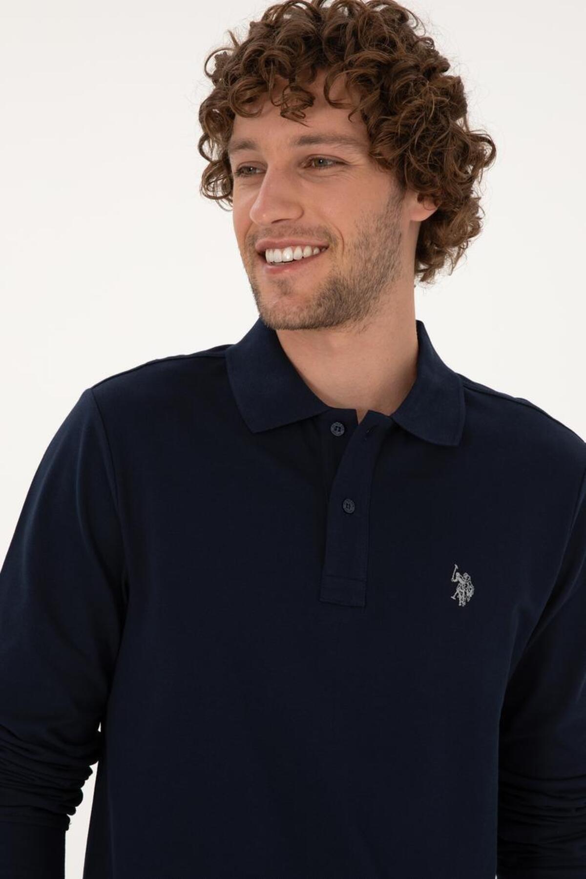 سویشرت مردانه یقه پلو | یو اس پولو U.S. Polo Assn. E129GY114548 TR - تصویر 3