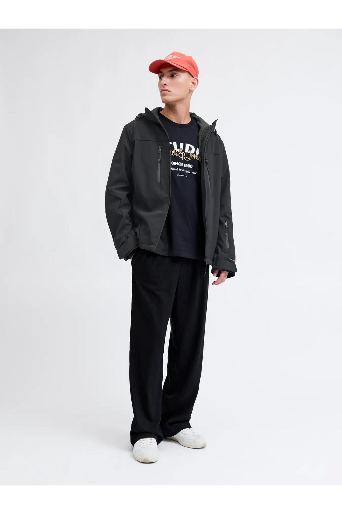 کاپشن مردانه راسته آستین استاندارد | جک اند جونز Jack & Jones 12284699Black Beau - تصویر 3