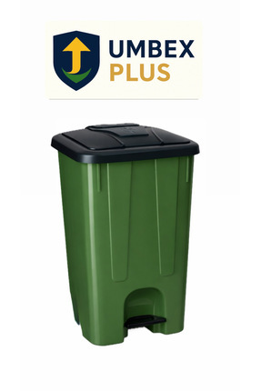 UMBEX PLUS Plastik Pedallı Çöp Konteyneri 85 Litre Çöp Kovası - Isıya Dayanık...