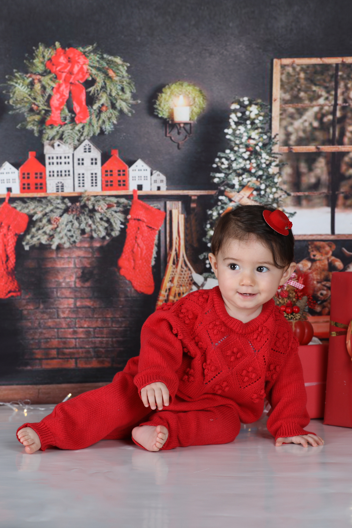 KUEZA KIDS Bebek %100 Pamuk Ajurlu Desenli Uzun Kollu Triko Örme Tulum (1-18 Ay) fotoğrafı 3 (önizleme)