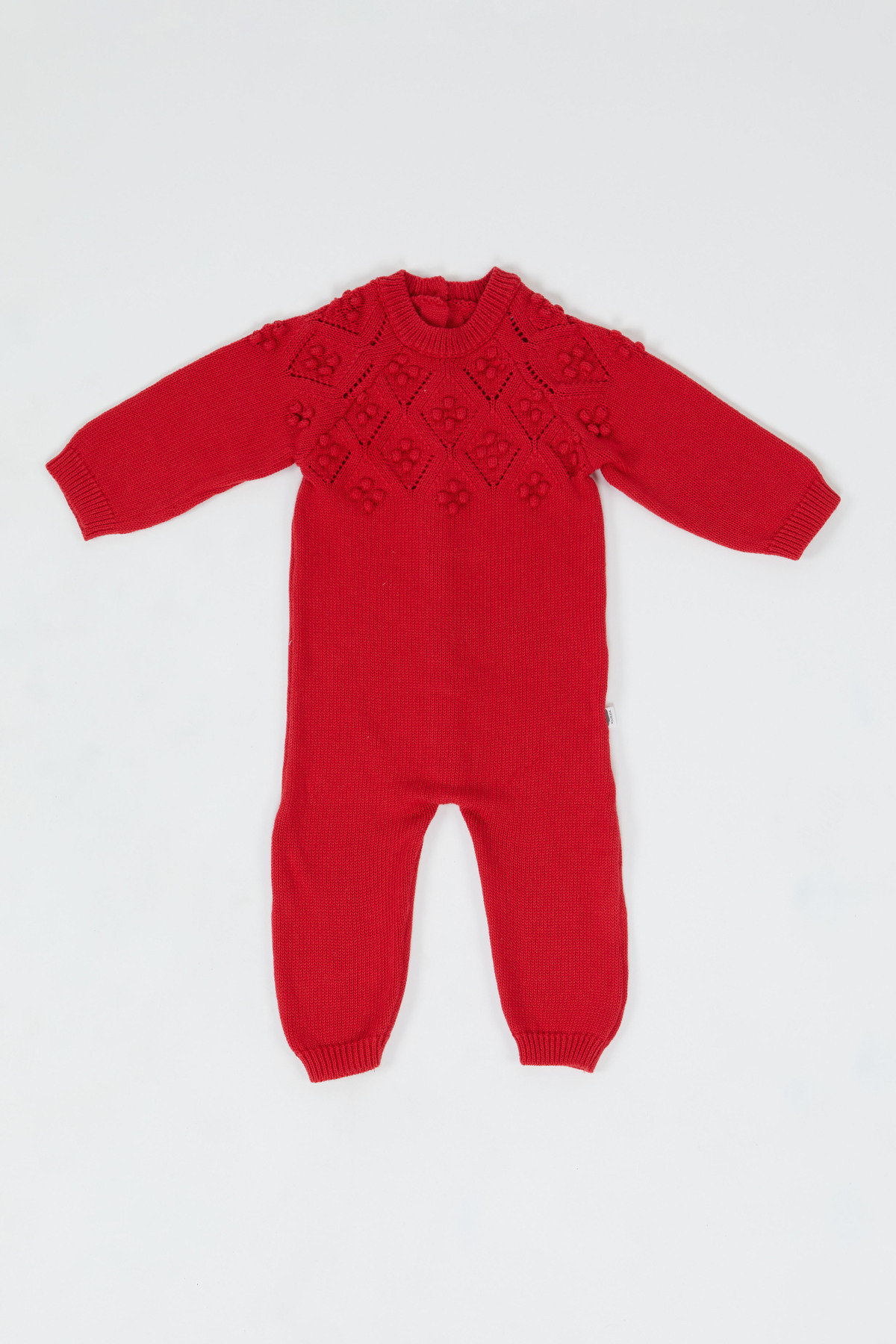 KUEZA KIDS Bebek %100 Pamuk Ajurlu Desenli Uzun Kollu Triko Örme Tulum (1-18 Ay) fotoğrafı 2 (önizleme)